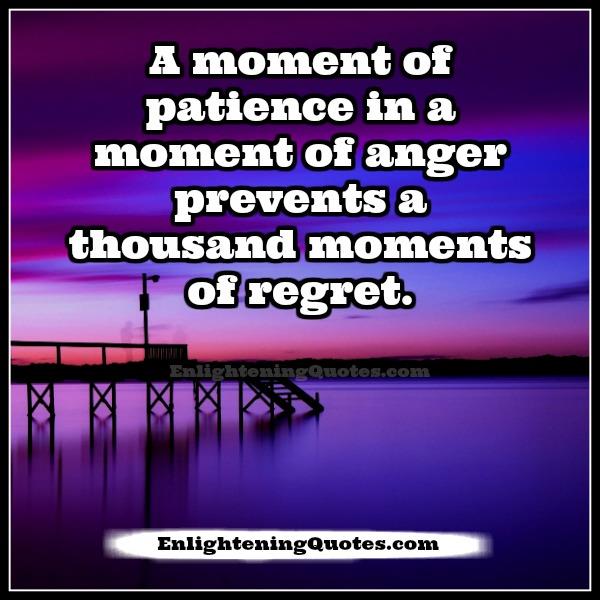 A thousand moments of regret - Enlightening Quotes