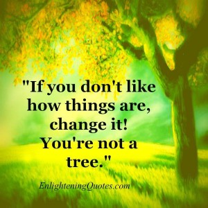 If you don't like how things are around you - Enlightening Quotes